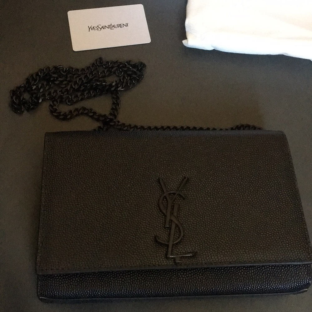 Ysl calfskin leather crossbody bag